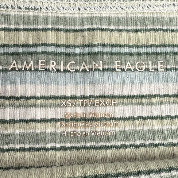 EUC Women's AMERICAN EAGLE Square Neck Ribbed Cropped Tank Top | Size XS - Picture 5 of 8